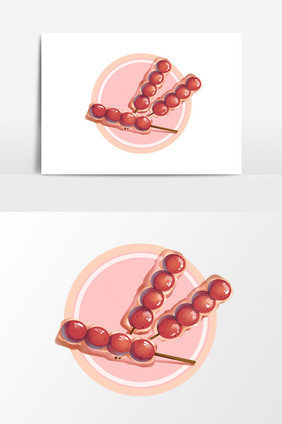 卡通山楂糖葫芦设计元素