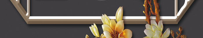新中式时尚简约兰花铁艺装饰屏风背景墙