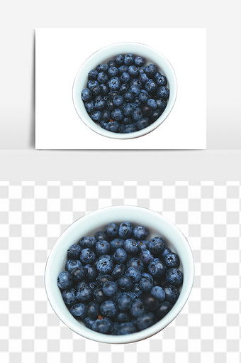 新鲜进口鲜果蓝莓水果组合元素图片