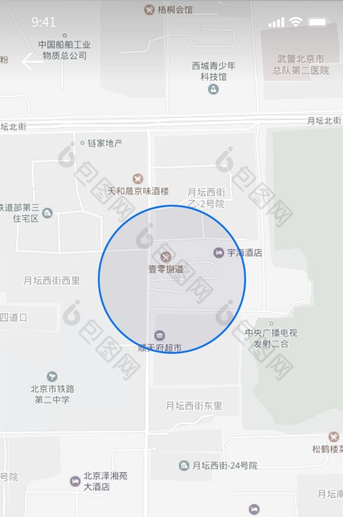 白色简约风租房APP地图界面