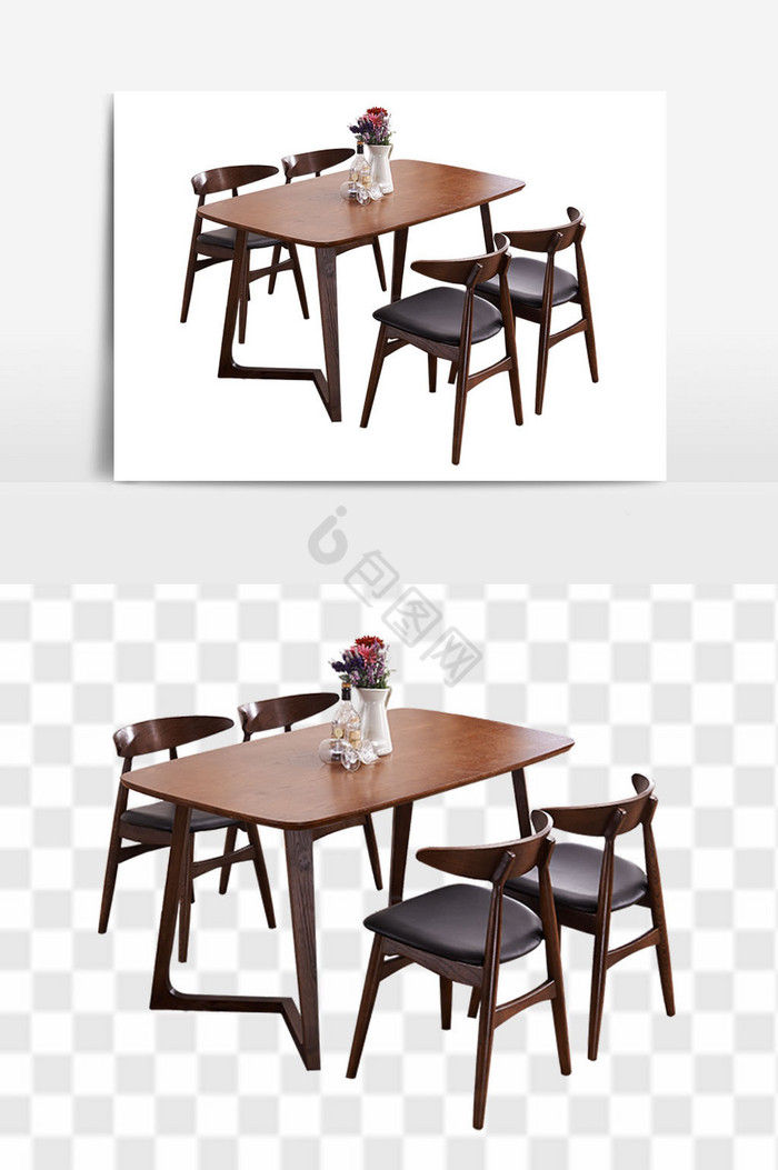 复古西式家具饭桌图片