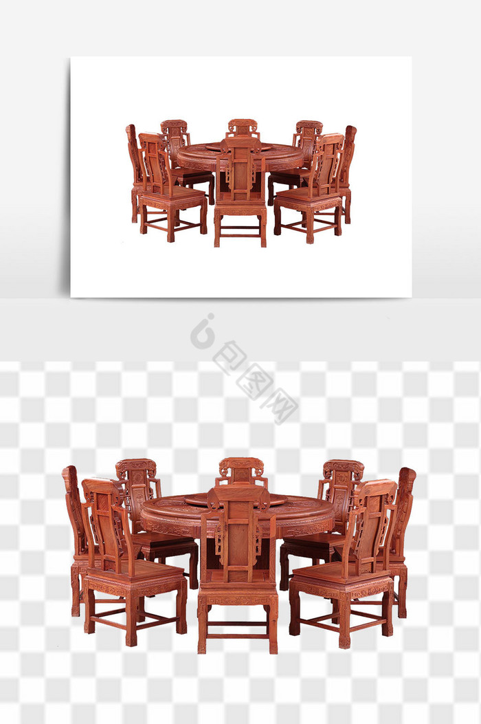 木质家用多人餐桌图片