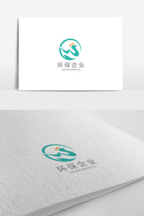 时尚简约大气高端环保企业logo模板