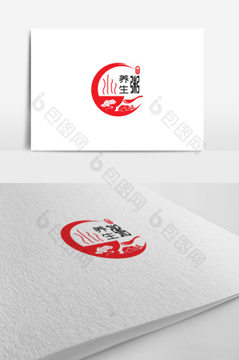 创意养生粥美食logo设计图片