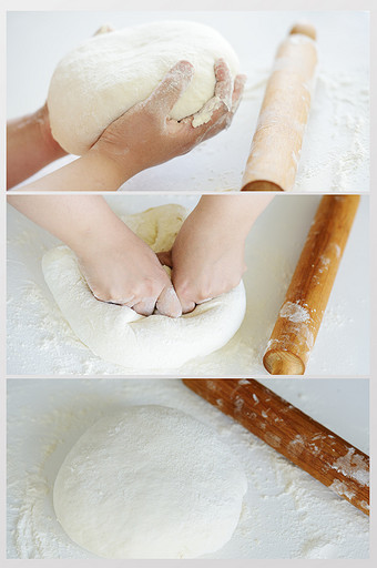 美味好吃面粉和面摄影图片下载