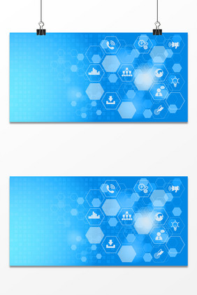 商业科技蓝色清新互联网未来感时尚背景