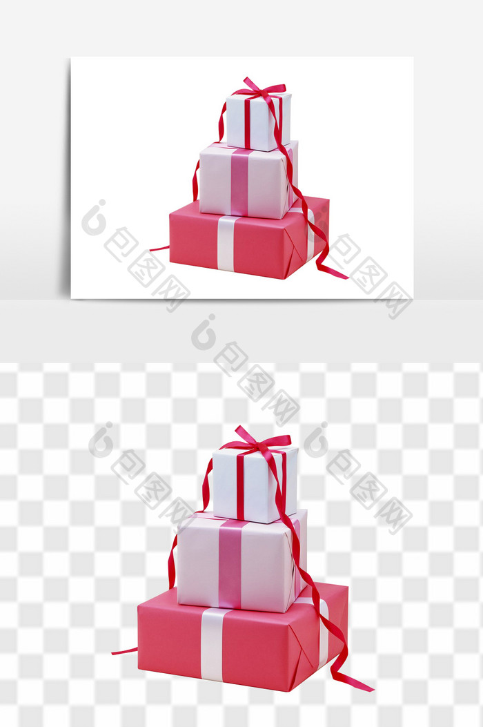高档礼物盒生日男女情人新年礼品盒组合元素