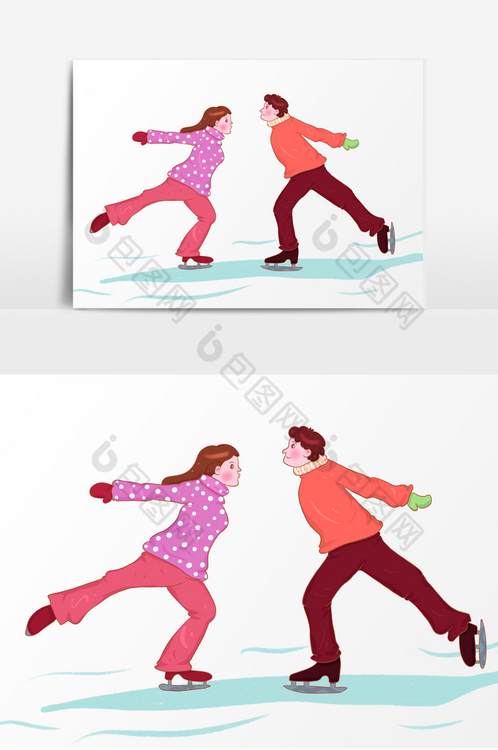 冰雪节双人滑冰图片图片