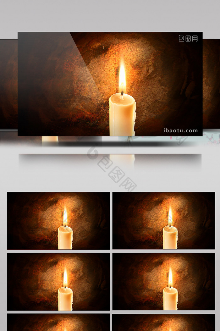 燃烧着的蜡烛动态背景视频LED大屏背景