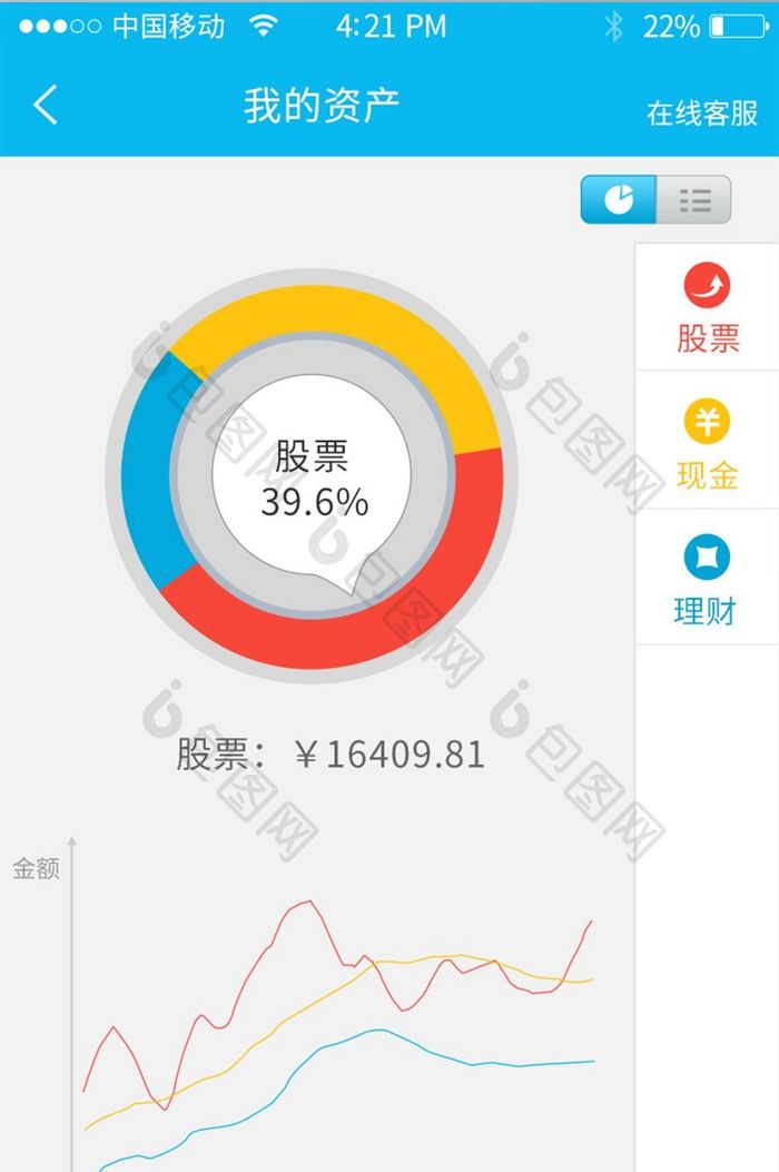 资产信息金融app界面