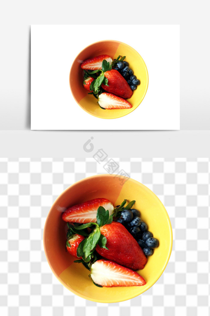 新鲜奶油牛奶草莓蓝莓孕妇水果草莓组合图片