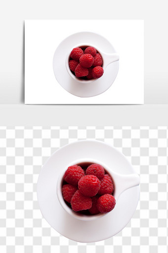 新鲜水果覆盆子鲜树莓红树莓水果组合元素图片