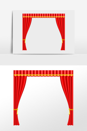 手绘舞台帷幕素材