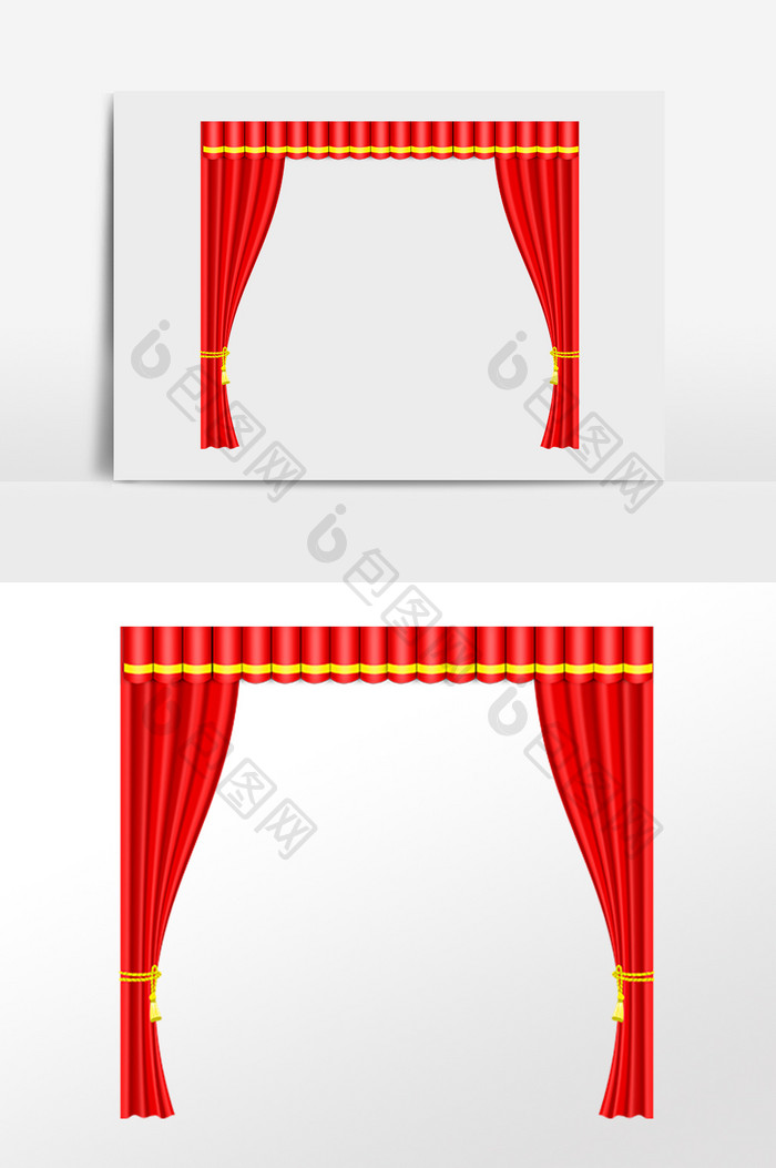 手绘舞台帷幕素材