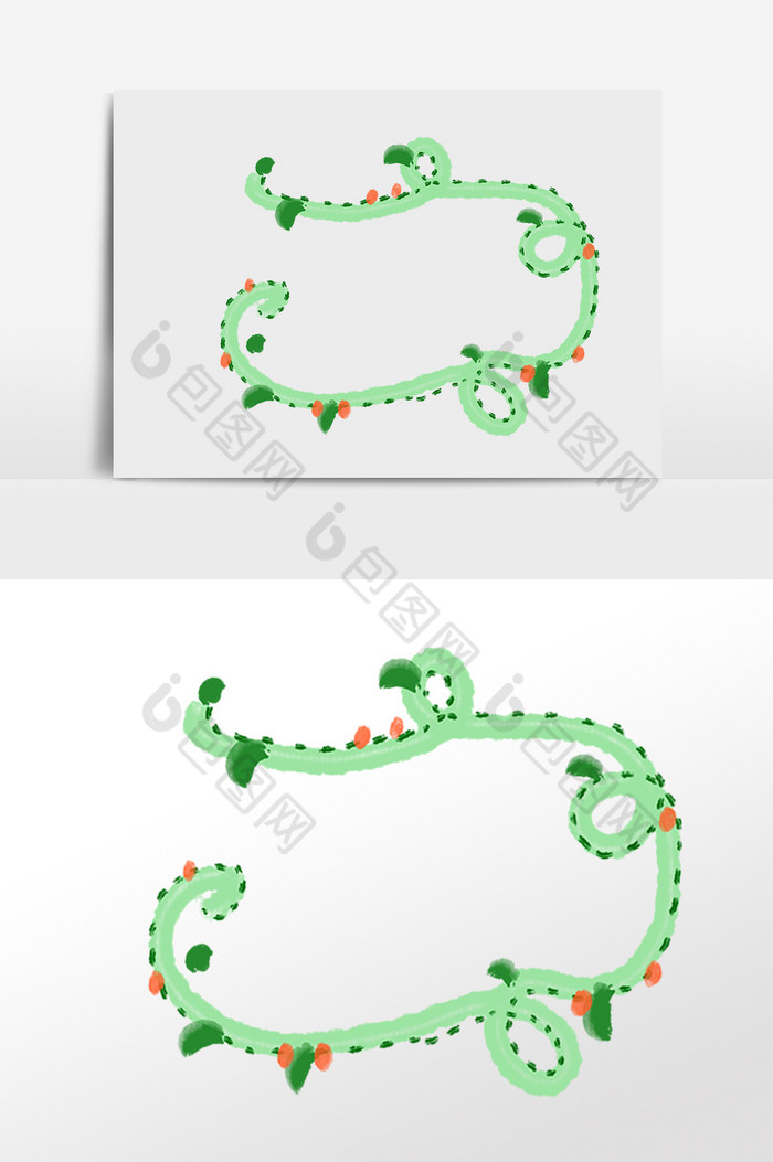 绿叶花边框图片图片