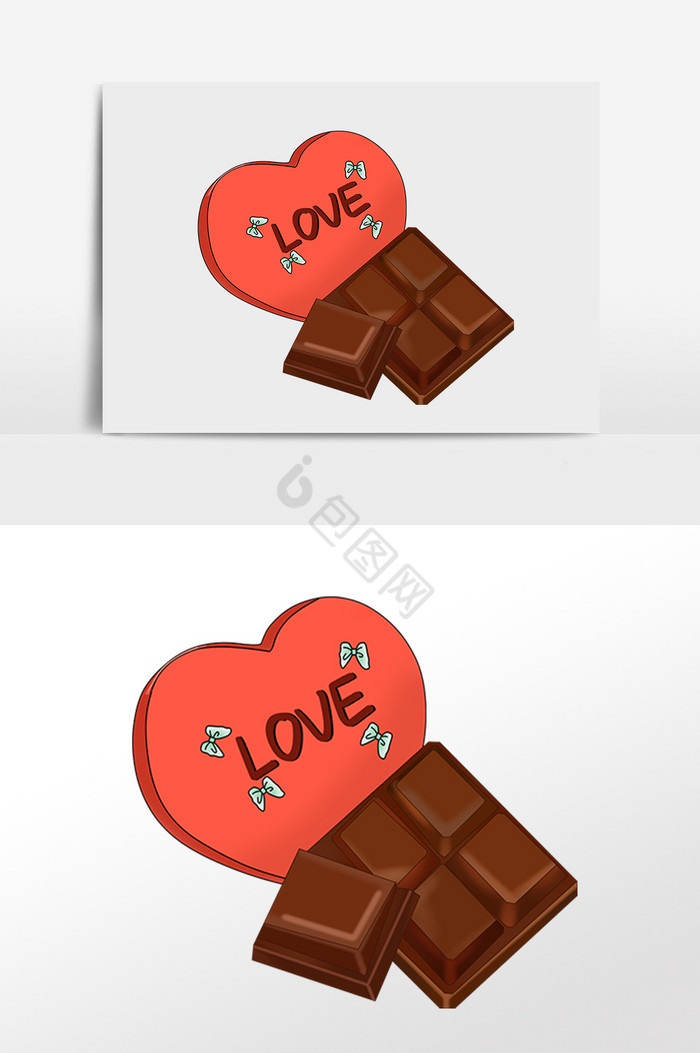 巧克力爱情红心图片