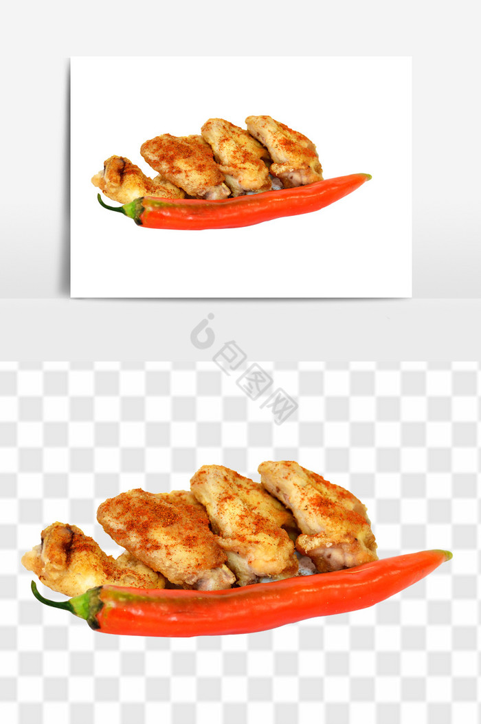 烤鸡鸡翅熟食肉类烤肉烤翅组合图片