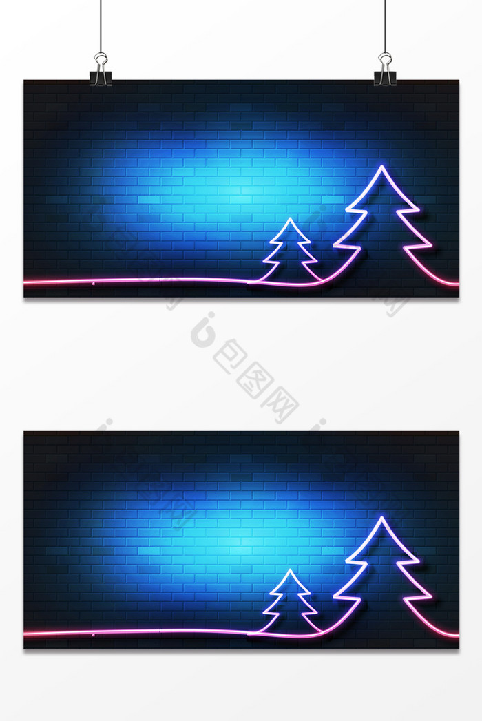 冬季墙面霓虹光效线条图片图片