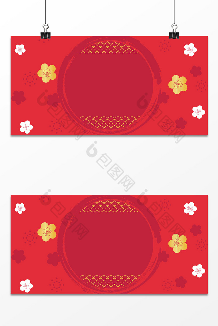 花卉圆环底纹春节图片图片