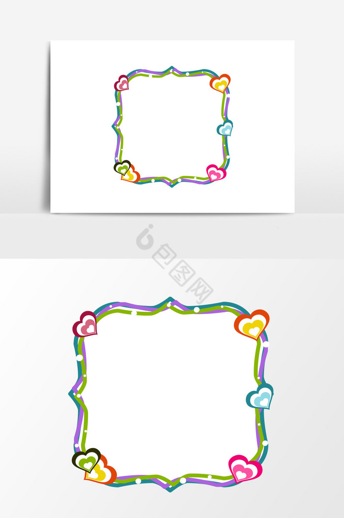 心形装饰边框图片