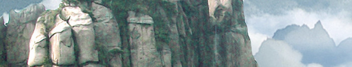 中式山水画山水瀑布风景背景墙壁画