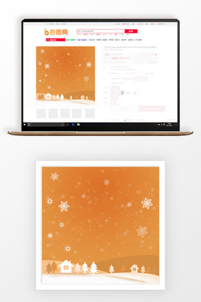 简约手绘冬季商品促销主图背景