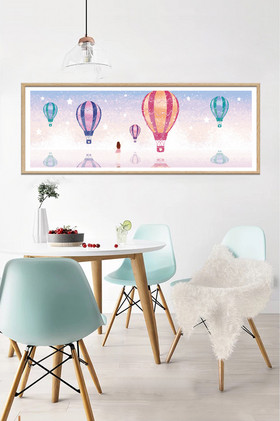 手绘热气球图片