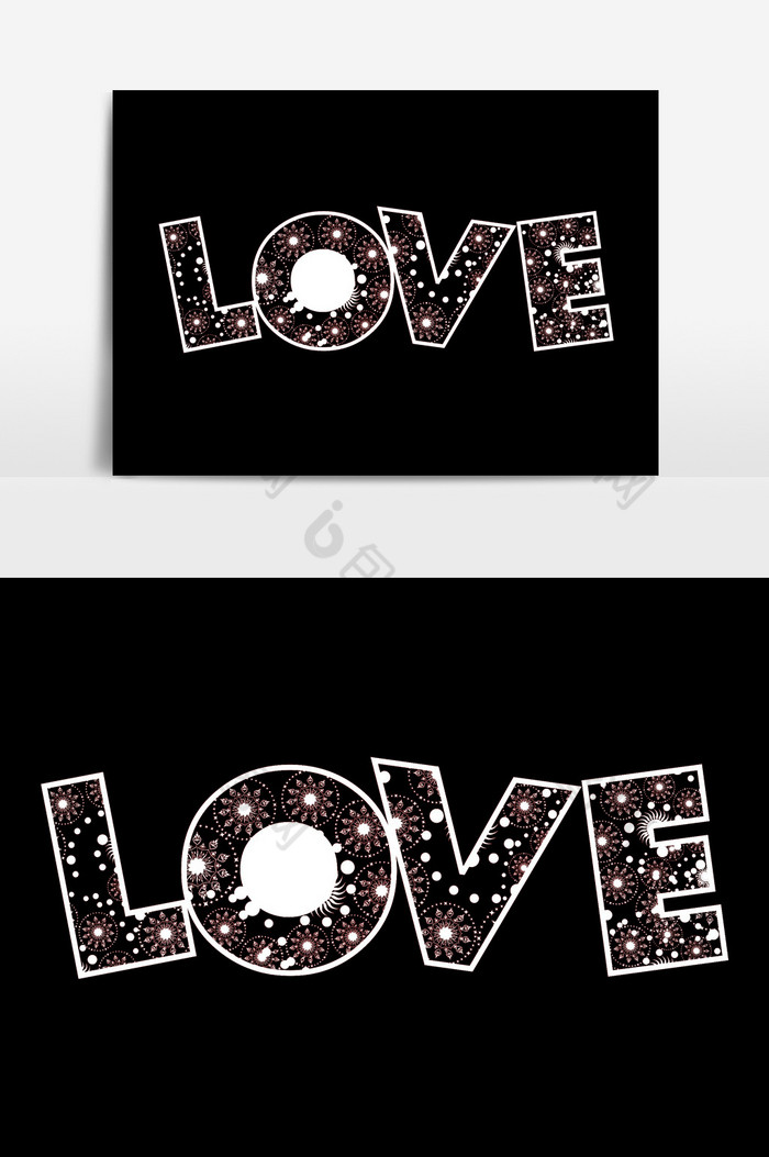 LOVE花纹底纹效果情人节图片图片