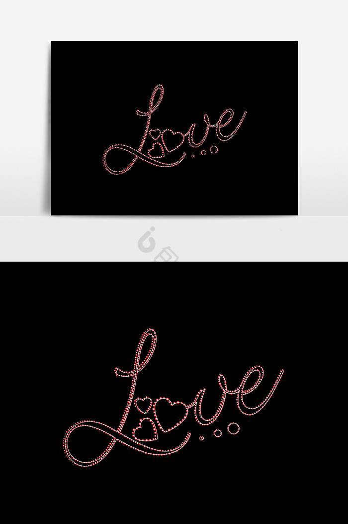 情人节光点英文love表白效果