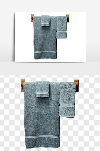 灰色商务擦拭毛巾图片