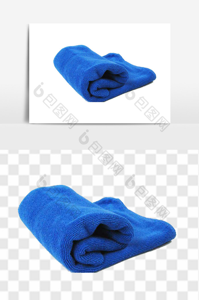 蓝色洗脸毛巾净面