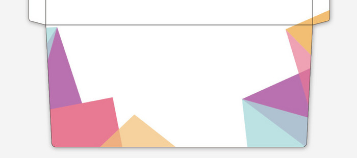 彩色扁平渐变信封信纸背景word模板