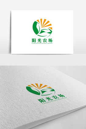 绿色天然原生态有机阳光农场logo标志