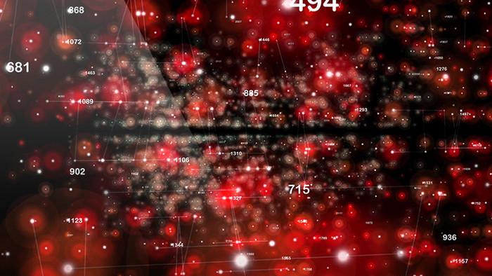 炫酷时尚科技互联网企业宣传红色粒子斑点