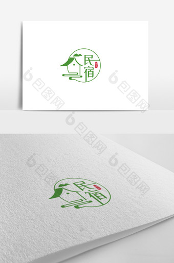 时尚高端简约大气民宿旅游logo模板图片