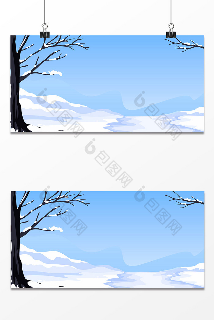 树木冬季积雪大寒图片图片