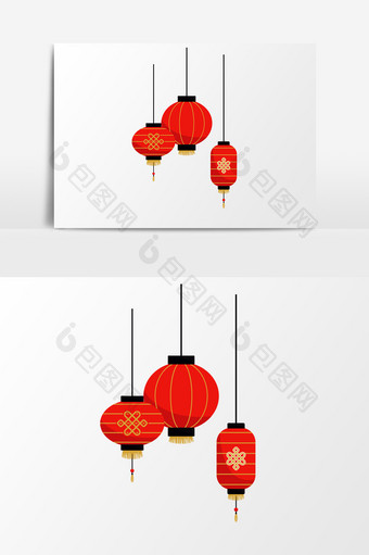灯笼红色喜庆复古传统中国风元素图片