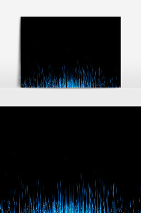 卡通蓝色科技光线元素