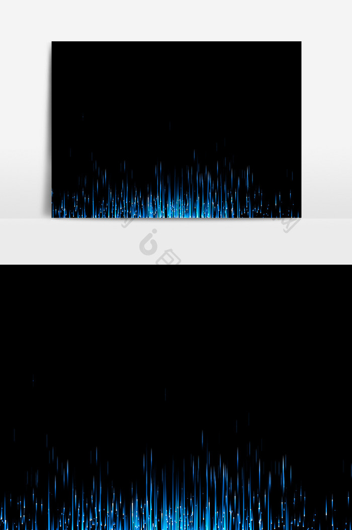 卡通蓝色科技光线元素