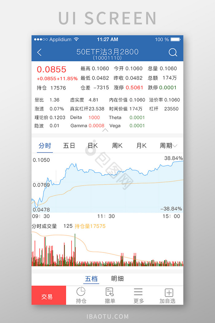 交易数据金融app界面图片