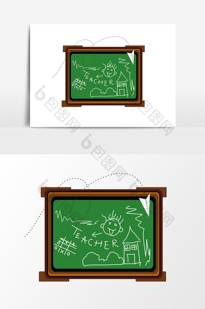 黑板手繪圖畫效果教育【psd素材】-包圖網