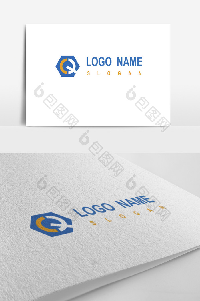蓝色Q菱形企业logo