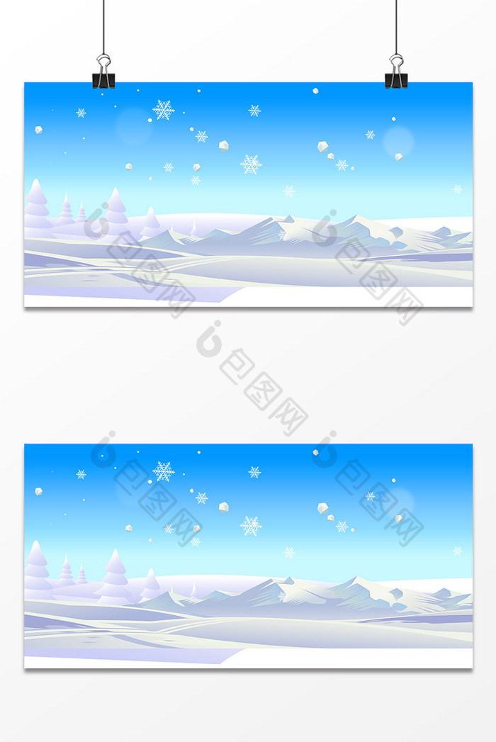 冬季下雪风景背景设计