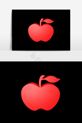 手绘卡通红苹果元素图片