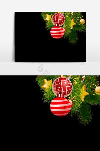 卡通圣诞节装饰球元素图片