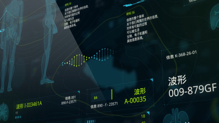 科技感信息数据图表HUD动画元素AE模板