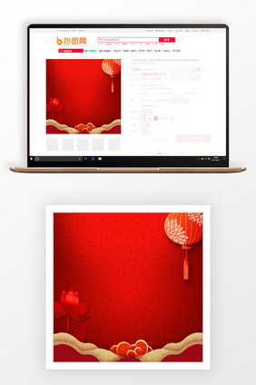 中国风风格春节商品主图背景