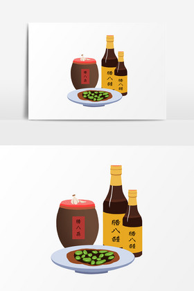 腊八蒜腊八醋插画