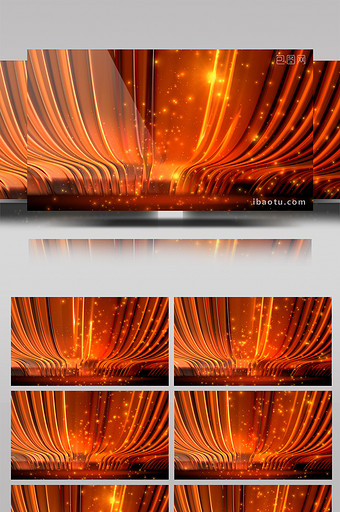4K大气红金颁奖LED背景素材图片