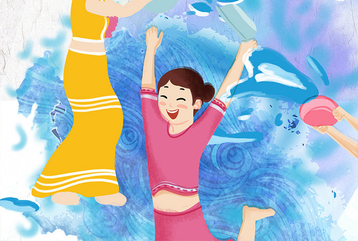 泰国泼水节海报
